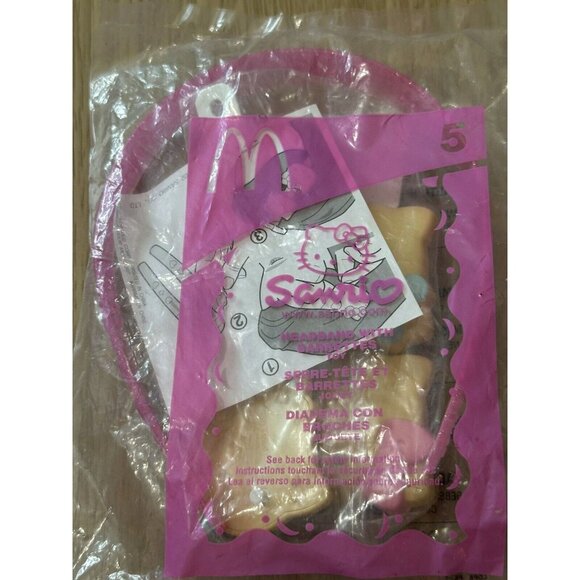 Vintage Unopened 2002 McDonald Happy Meal Sanrio Hello Kitty Headband W/ Barette - Picture 2 of 3
